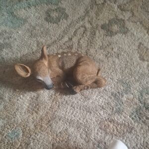 Charming Brown Fawn Figurine for Home Decor